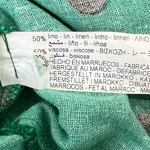 Zara Green Brown Polka Dot Midi Skirt Half Sleeve Top Set size S Blogger Fave - Picture 5 of 16